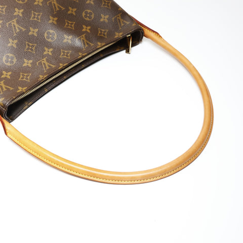 LOUIS VUITTON Monogram Looping GM 2001 Shoulder Bag Brown WS27055