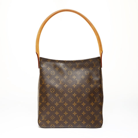 LOUIS VUITTON Monogram Looping GM 2001 Shoulder Bag Brown WS27055