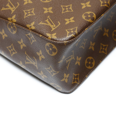 LOUIS VUITTON Monogram Looping GM 2001 Shoulder Bag Brown WS27055