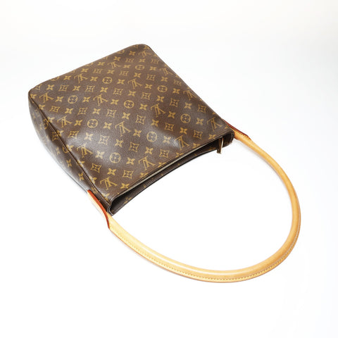 LOUIS VUITTON Monogram Looping GM 2001 Shoulder Bag Brown WS27055