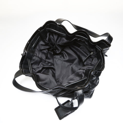 LOEWE Leather Patent Anagram Tote Bag black WS27056