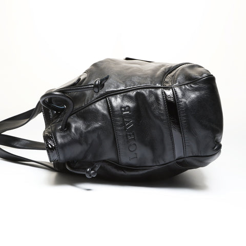 LOEWE Leather Patent Anagram Tote Bag black WS27056