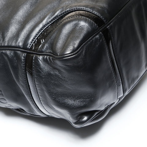 LOEWE Leather Patent Anagram Tote Bag black WS27056
