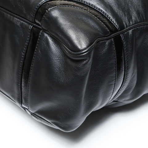 LOEWE Leather Patent Anagram Tote Bag black WS27056
