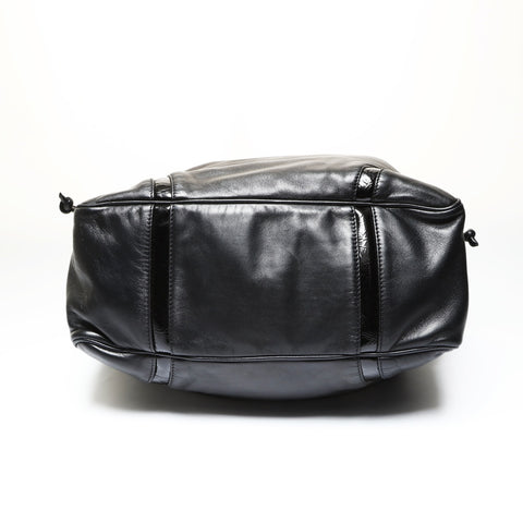 LOEWE Leather Patent Anagram Tote Bag black WS27056