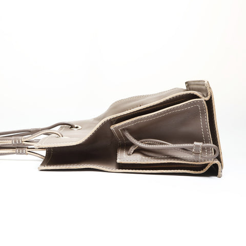 LOEWE Anagram Leather Gray Brown Tote Bag gray WS27057