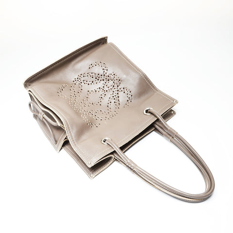 LOEWE Anagram Leather Gray Brown Tote Bag gray WS27057