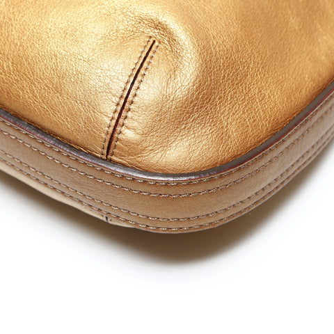 LOEWE Logo Leather 2way Tote Bag gold WS27059