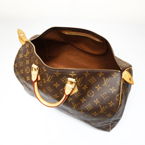 LOUIS VUITTON 2002 Monogram Speedy 40 Handbag Brown WS27060