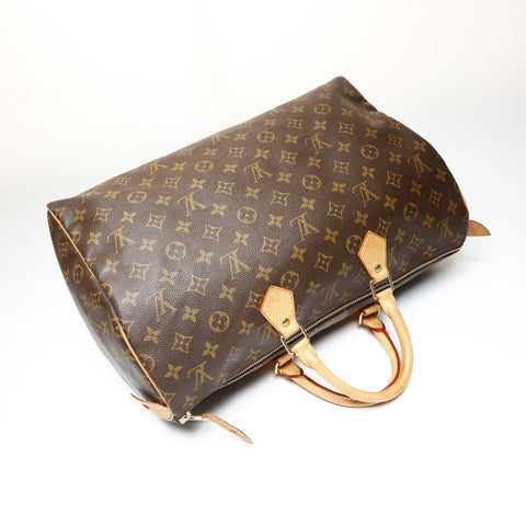 LOUIS VUITTON 2002 Monogram Speedy 40 Handbag Brown WS27060