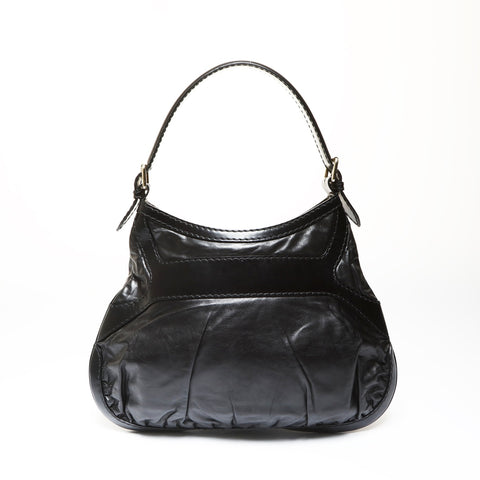 GUCCI Queen Hobo Ribbon Shoulder Bag black WS27061