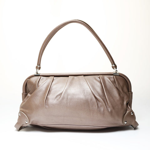 Salvatore Ferragamo Gancini metallic Shoulder Bag Brown WS27063