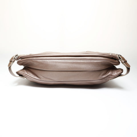 Salvatore Ferragamo Gancini metallic Shoulder Bag Brown WS27063