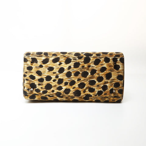 Christian Dior Lady Dior Leopard Metal Black Silver Shoulder Bag multicolor WS27064