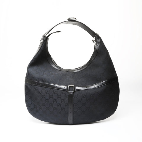 GUCCI GG canvas interlocking Shoulder Bag black WS27073