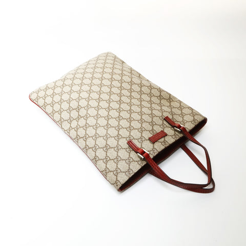 GUCCI GG Supreme PVC Handbag Brown WS27075