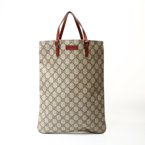 GUCCI GG Supreme PVC Handbag Brown WS27075