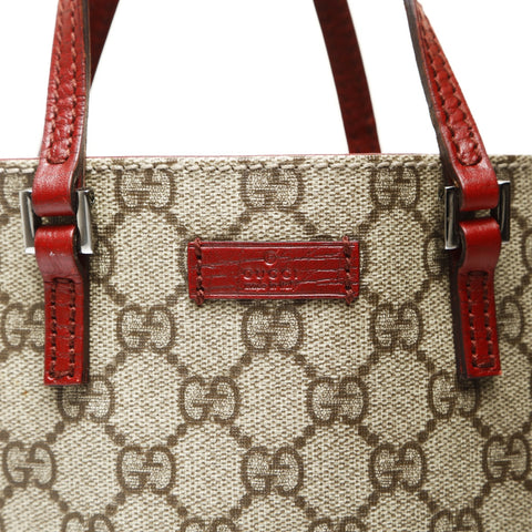 GUCCI GG Supreme PVC Handbag Brown WS27075