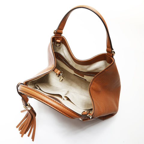 GUCCI soho leather Handbag Brown WS27078