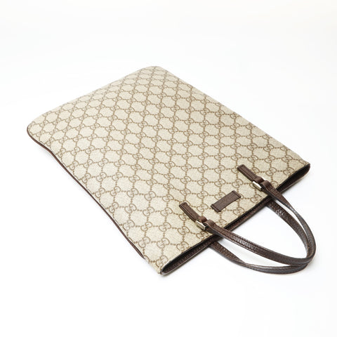 GUCCI GG Supreme PVC Handbag Brown WS27080