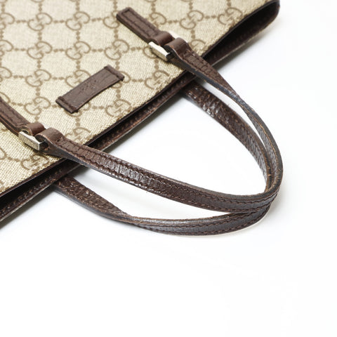 GUCCI GG Supreme PVC Handbag Brown WS27080