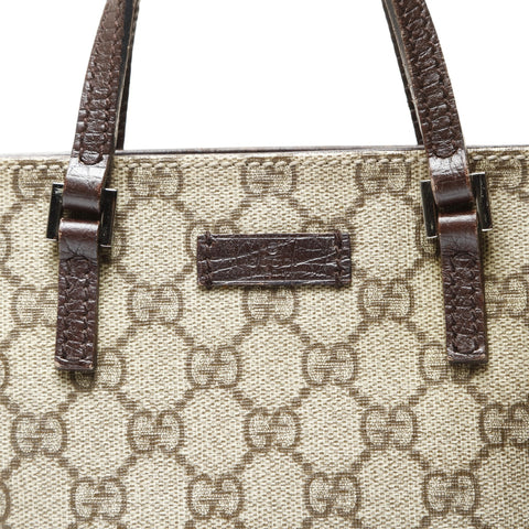 GUCCI GG Supreme PVC Handbag Brown WS27080