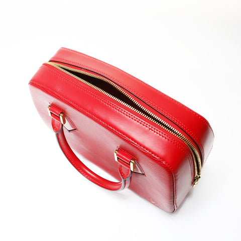 LOUIS VUITTON 1998 Epi Sablon Handbag Red WS27084