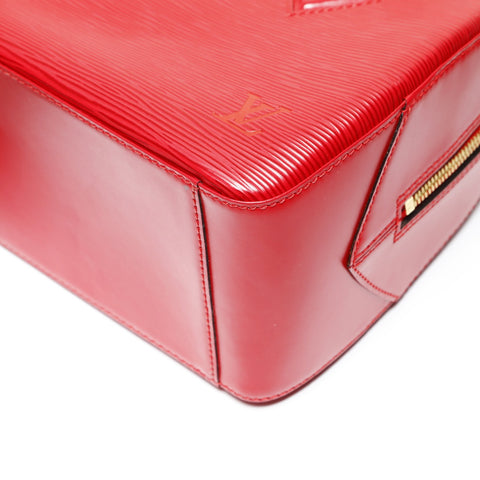 LOUIS VUITTON 1998 Epi Sablon Handbag Red WS27084
