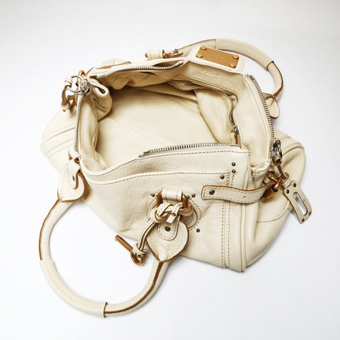 Chloe Paddington Leather Shoulder Bag beige WS27090