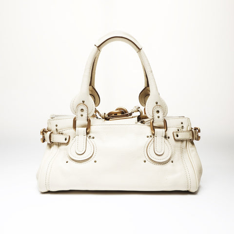 Chloe Paddington Leather Shoulder Bag beige WS27090