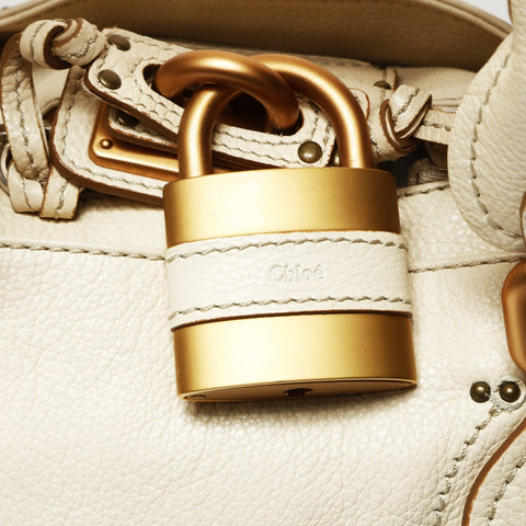 Chloe Paddington Leather Shoulder Bag beige WS27090