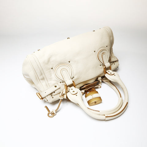 Chloe Paddington Leather Shoulder Bag beige WS27090
