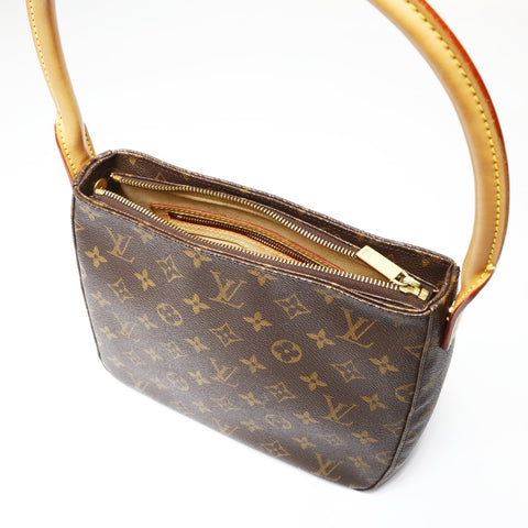 LOUIS VUITTON 2003 Monogram Looping MM Shoulder Bag Brown WS27095