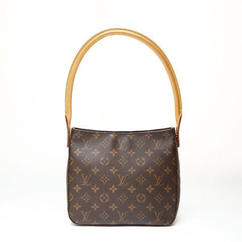 LOUIS VUITTON 2003 Monogram Looping MM Shoulder Bag Brown WS27095