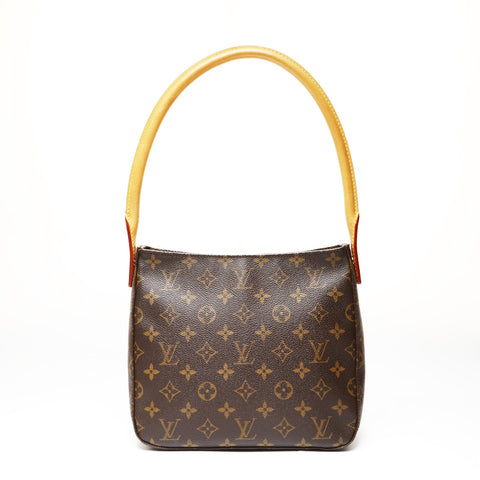 LOUIS VUITTON 2003 Monogram Looping MM Shoulder Bag Brown WS27095