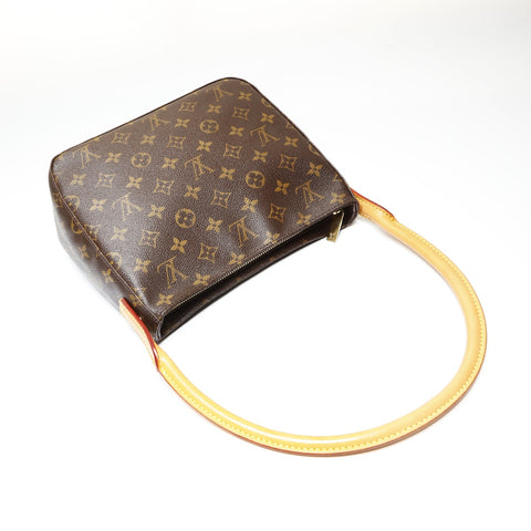 LOUIS VUITTON 2003 Monogram Looping MM Shoulder Bag Brown WS27095
