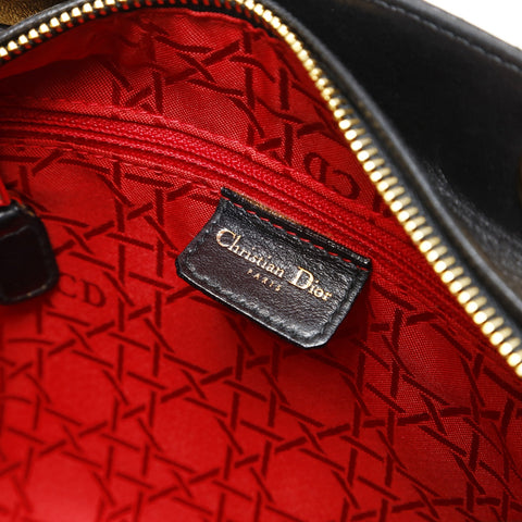 Christian Dior Lady Dior Medium 2way Lambskin Handbag black WS27096