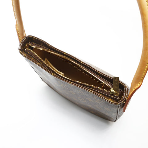 LOUIS VUITTON 2003 Monogram Looping MM Shoulder Bag Brown WS27097