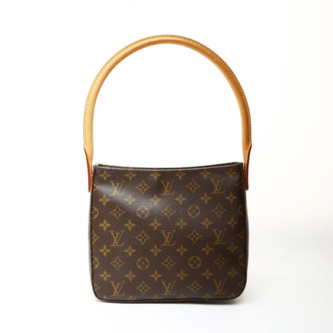 LOUIS VUITTON 2003 Monogram Looping MM Shoulder Bag Brown WS27097