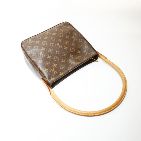 LOUIS VUITTON 2003 Monogram Looping MM Shoulder Bag Brown WS27097