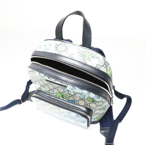 GUCCI GG Blooms PVC Blauer Rucksack Tagesrucksack mehrfarbig WS27098