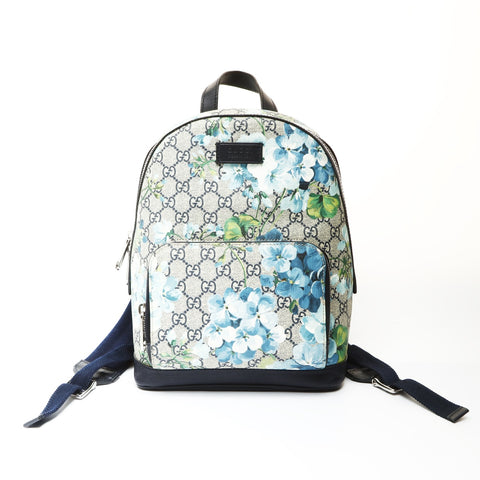 GUCCI GG Blooms PVC Blauer Rucksack Tagesrucksack mehrfarbig WS27098
