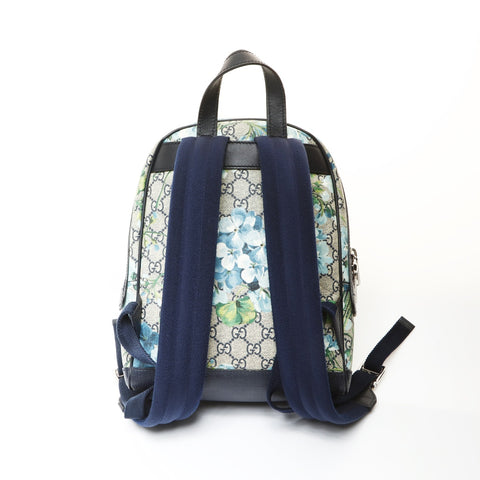 GUCCI GG Blooms PVC Blauer Rucksack Tagesrucksack mehrfarbig WS27098