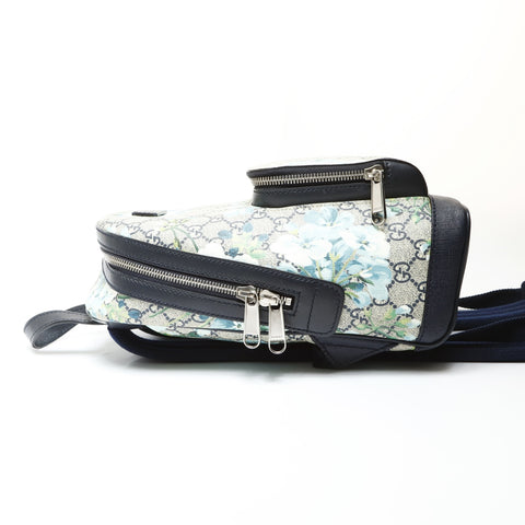 GUCCI GG Blooms PVC Blauer Rucksack Tagesrucksack mehrfarbig WS27098
