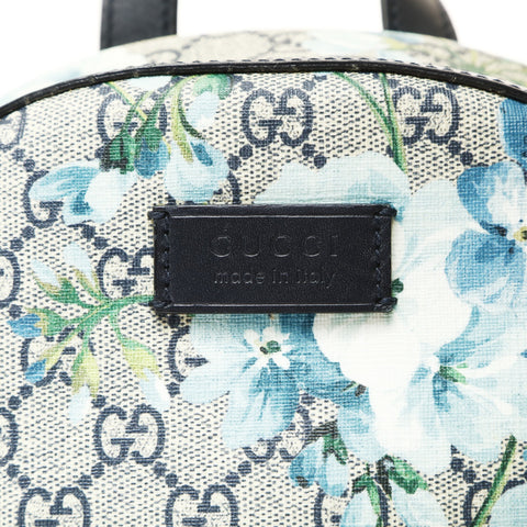 GUCCI GG Blooms PVC Blauer Rucksack Tagesrucksack mehrfarbig WS27098