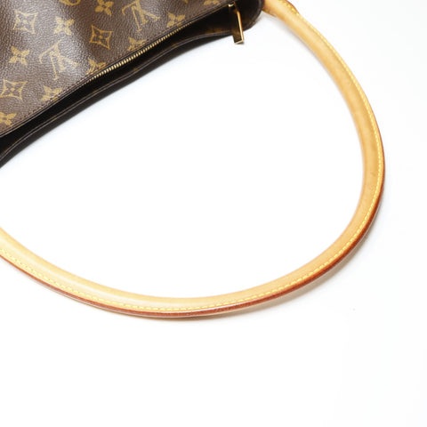 LOUIS VUITTON Monogram Looping GM 2001 Shoulder Bag Brown WS27099