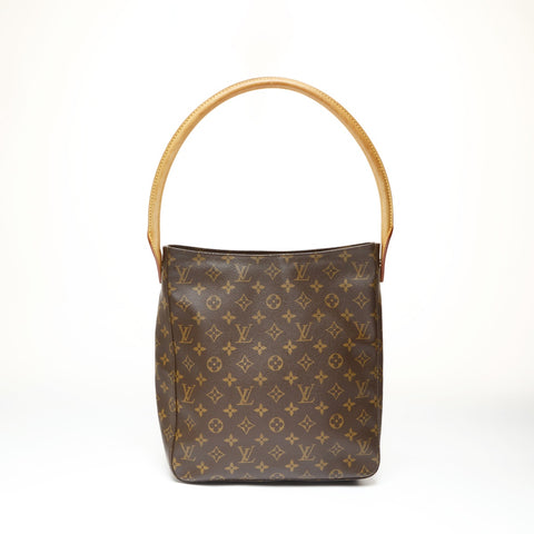 LOUIS VUITTON Monogram Looping GM 2001 Shoulder Bag Brown WS27099