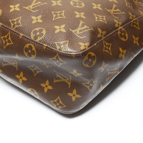 LOUIS VUITTON Monogram Looping GM 2001 Shoulder Bag Brown WS27099