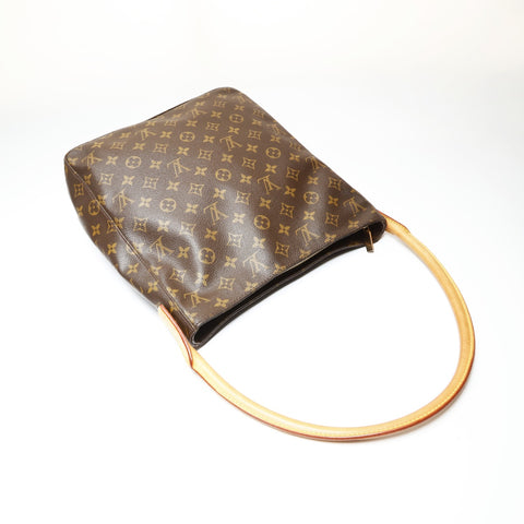 LOUIS VUITTON Monogram Looping GM 2001 Shoulder Bag Brown WS27099