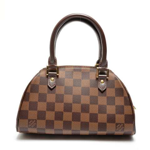 LOUIS VUITTON 2003 Damier Rivera Mini Handbag Brown WS27105